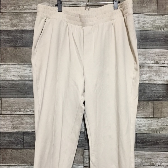 Old Navy Active Dynamic Fleece High Rise Wide Leg Pull On Pants XXL Cream - Picture 5 of 10